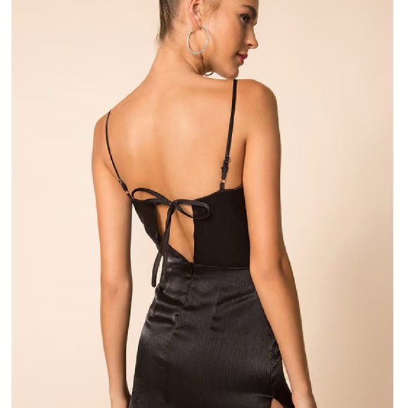 Superdown‎ Cowl Mini Black Dress Sz Small - Picture 2 of 6